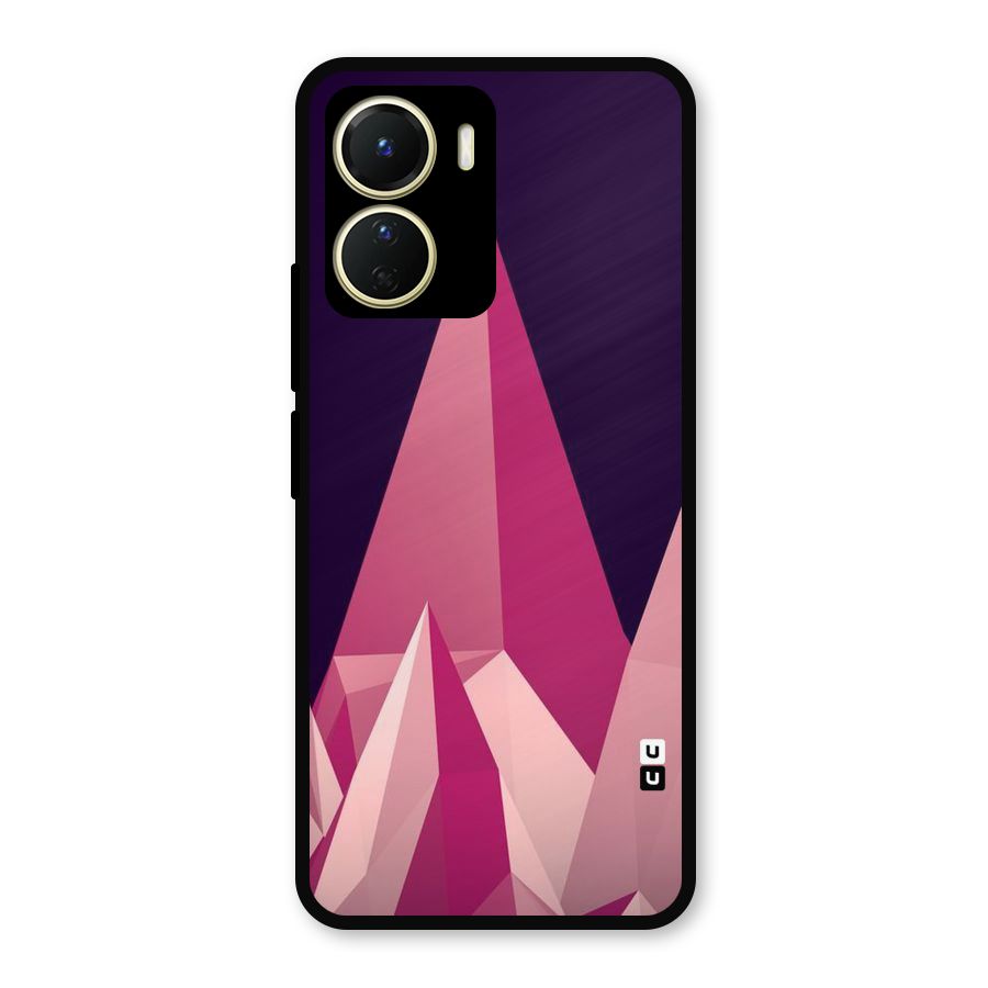 Pink Sharp Metal Back Case for Vivo Y16