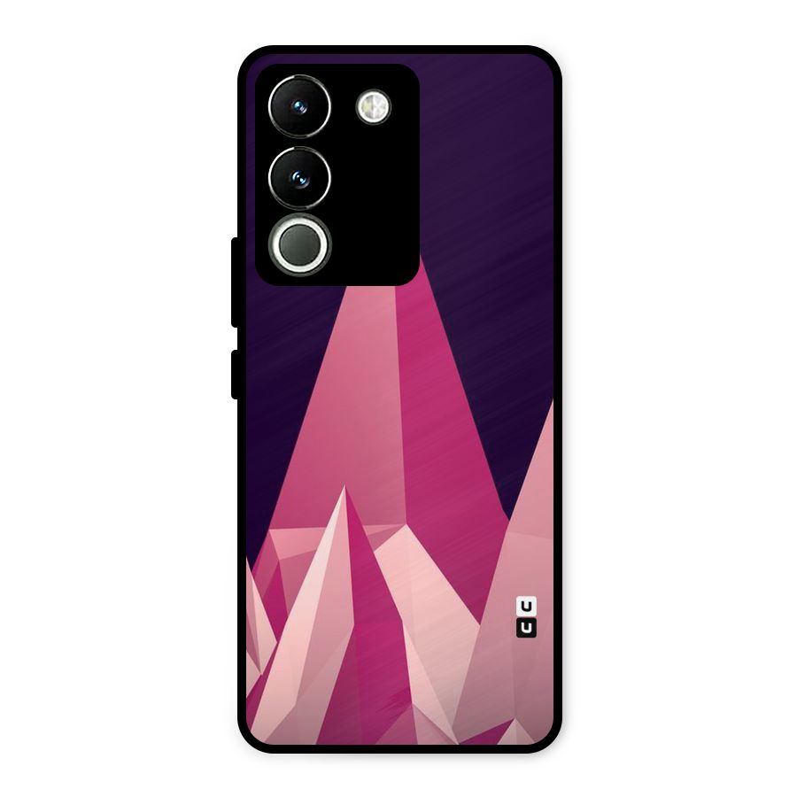 Pink Sharp Metal Back Case for Vivo Y200