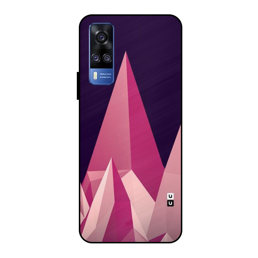 Pink Sharp Metal Back Case for Vivo Y51