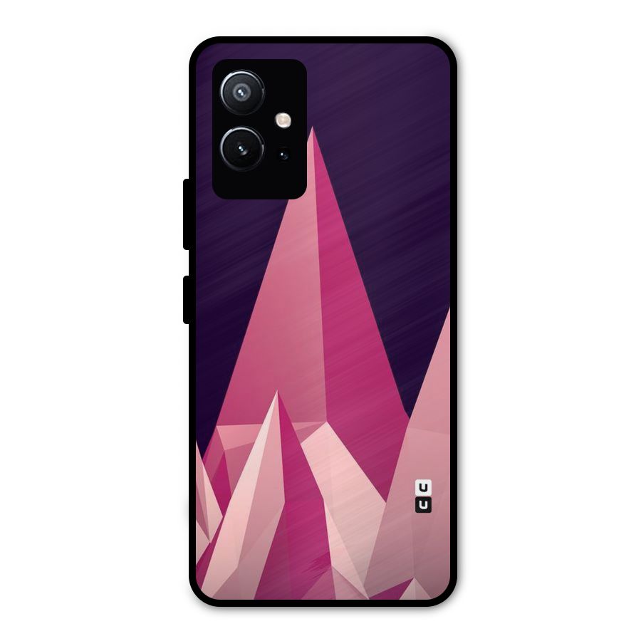 Pink Sharp Metal Back Case for Vivo Y75 5G