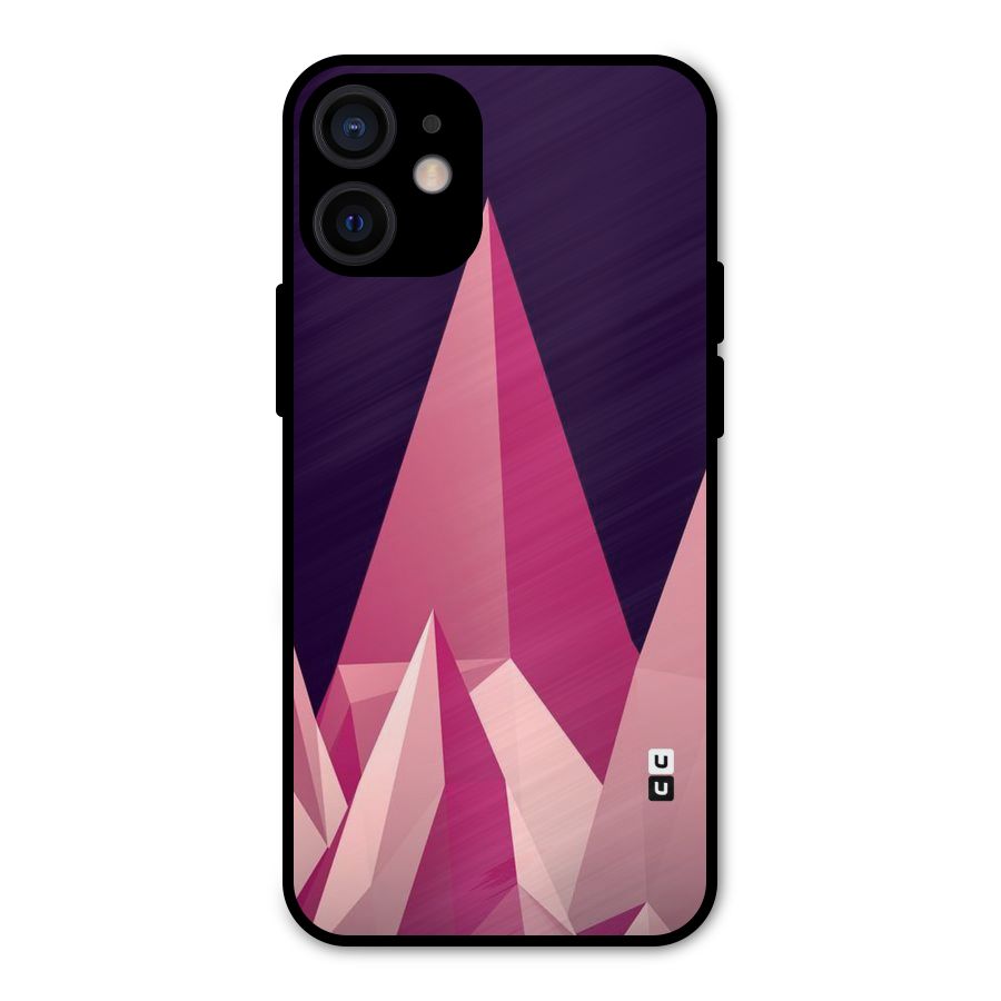 Pink Sharp Metal Back Case for iPhone 12 Mini