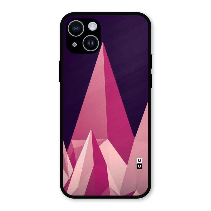 Pink Sharp Metal Back Case for iPhone 14
