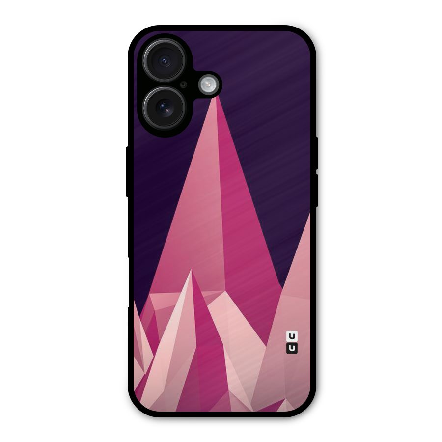 Pink Sharp Metal Back Case for iPhone 16