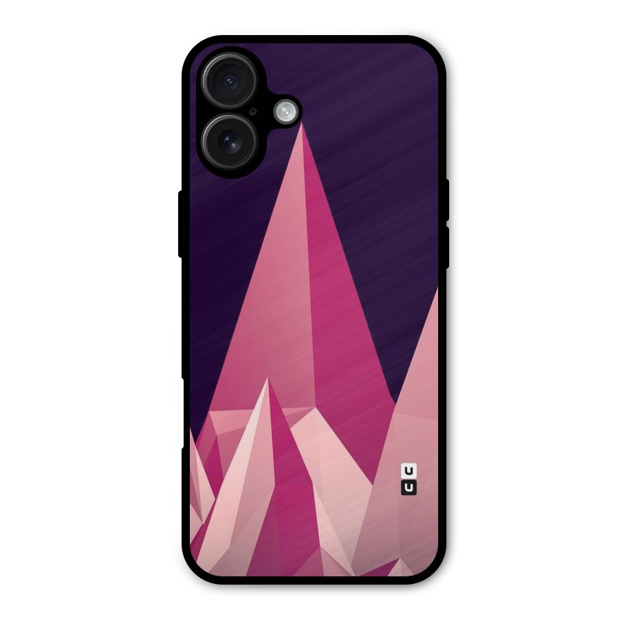Pink Sharp Metal Back Case for iPhone 16 Plus