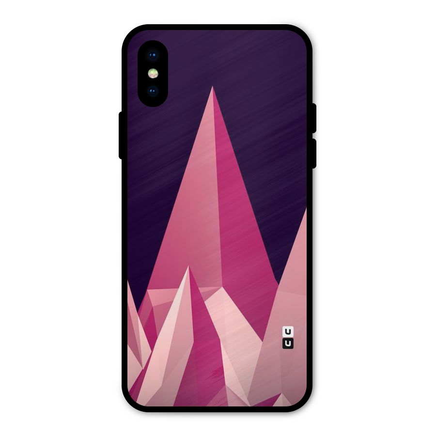 Pink Sharp Metal Back Case for iPhone XS