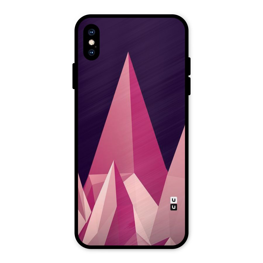Pink Sharp Metal Back Case for iPhone XS Max