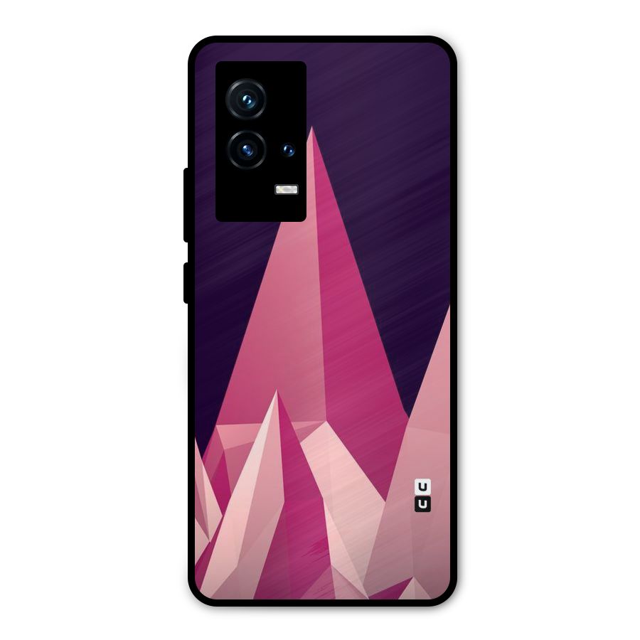 Pink Sharp Metal Back Case for iQOO 9 5G