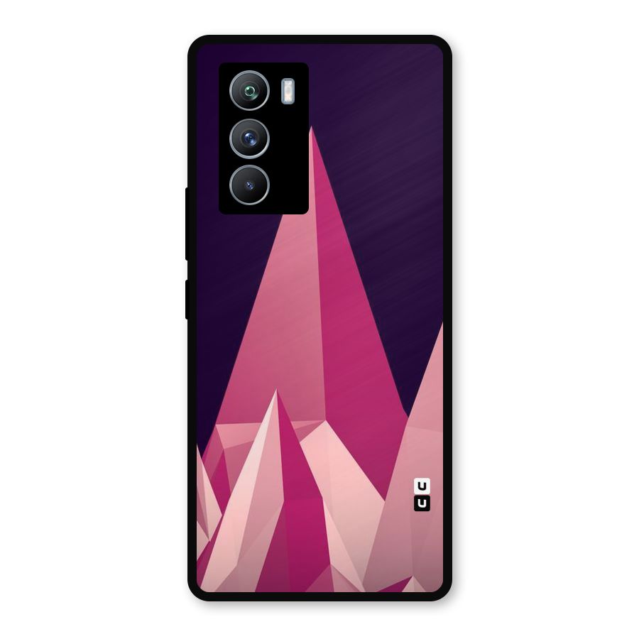 Pink Sharp Metal Back Case for iQOO 9 SE