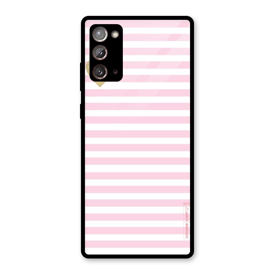 Pink Stripes Glass Back Case for Galaxy Note 20