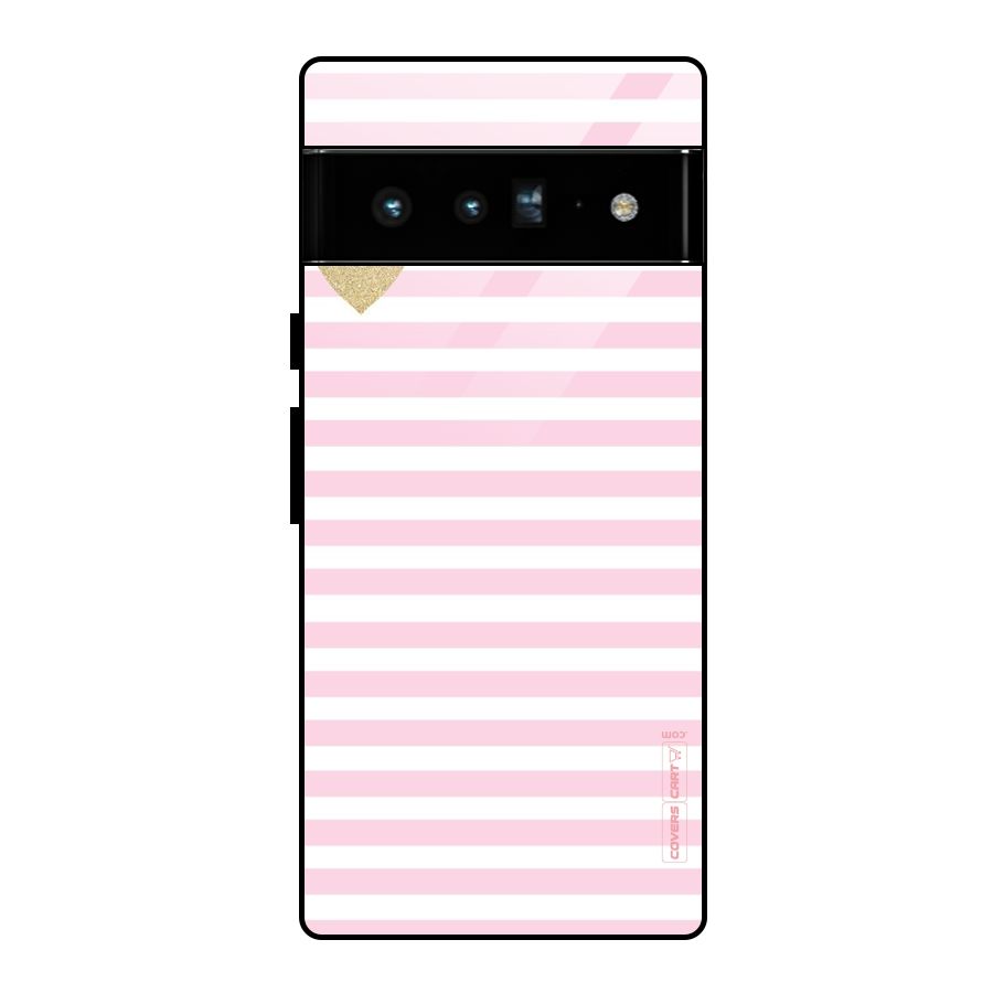 Pink Stripes Glass Back Case for Google Pixel 6 Pro
