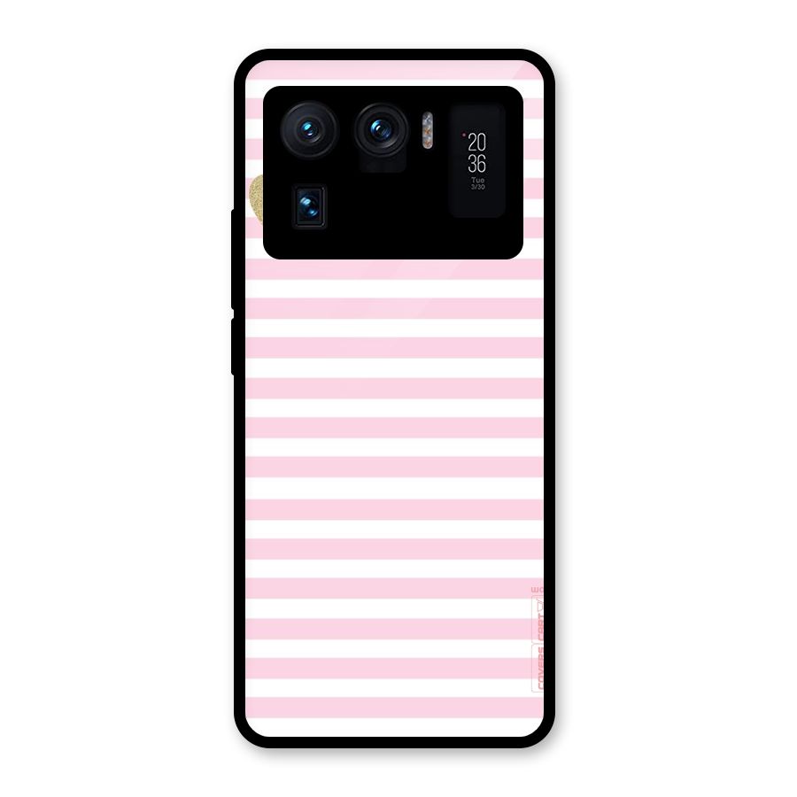 Pink Stripes Glass Back Case for Mi 11 Ultra