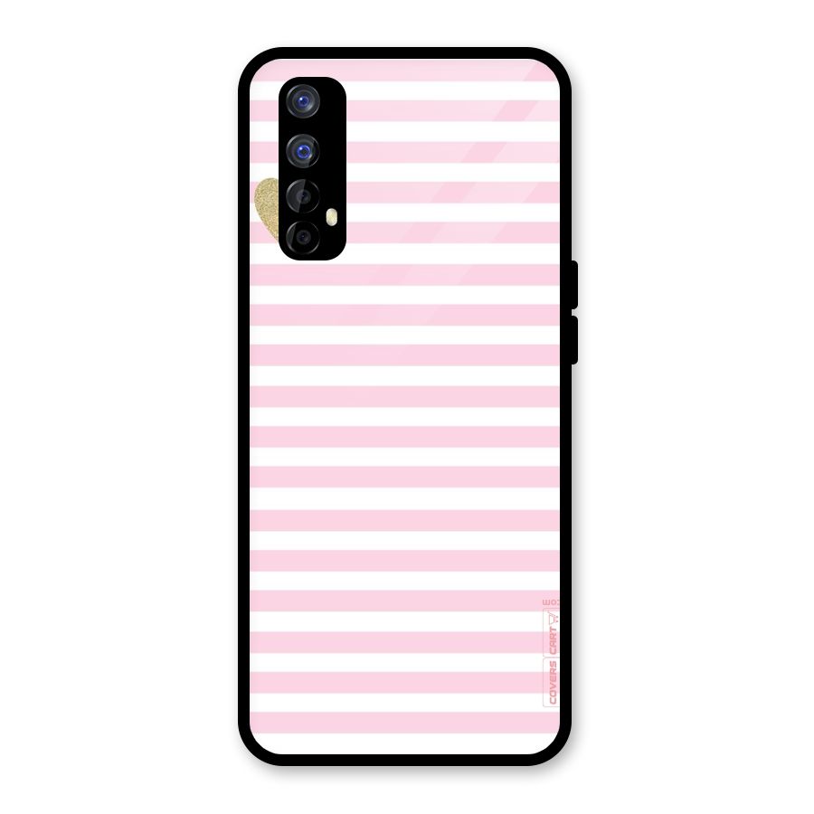 Pink Stripes Glass Back Case for Realme 7