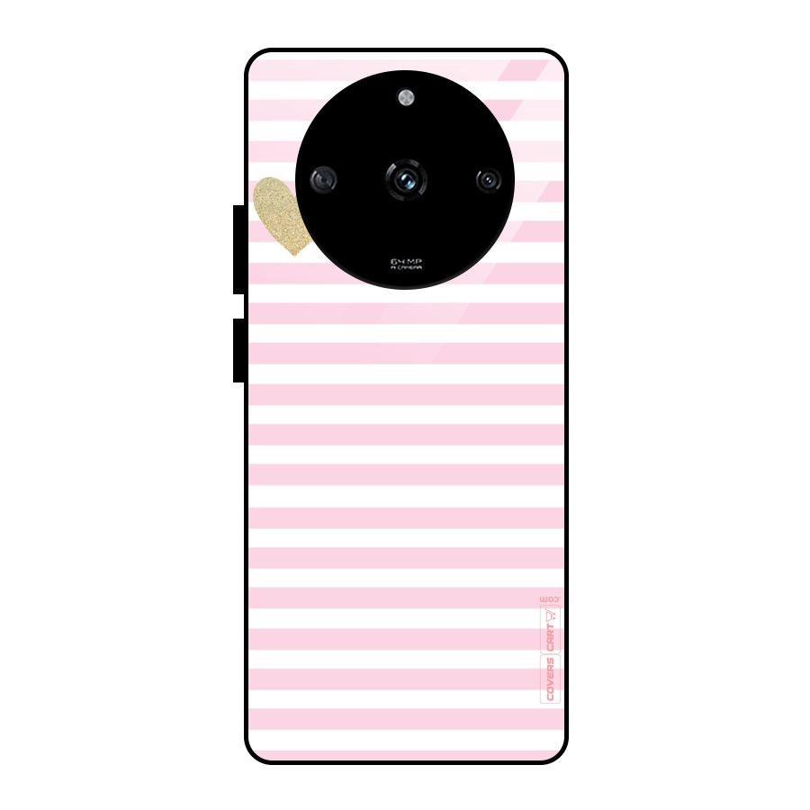 Pink Stripes Glass Back Case for Realme Narzo 60 5G