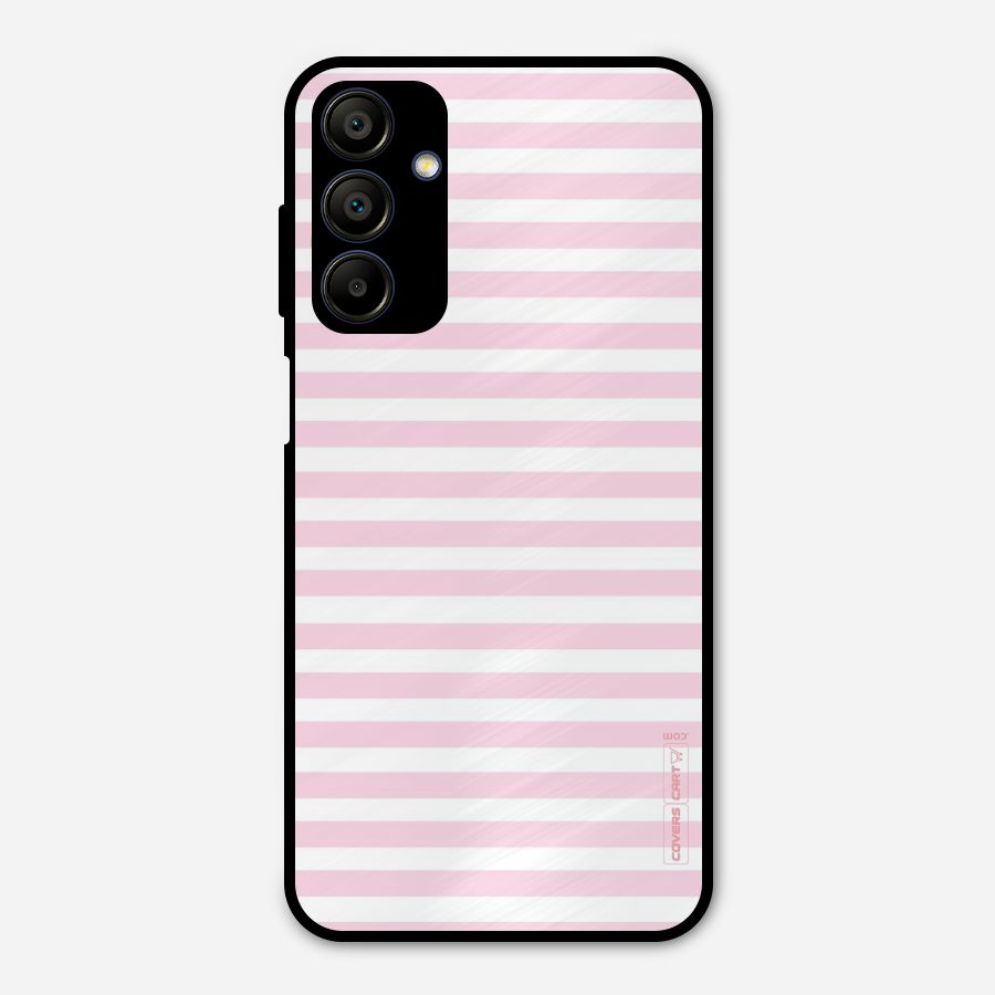 Pink Stripes Metal Back Case for Galaxy A15 5G