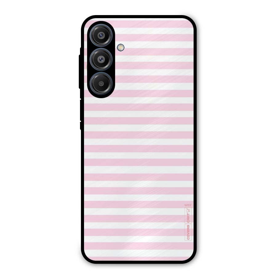 Pink Stripes Metal Back Case for Galaxy A16 5G