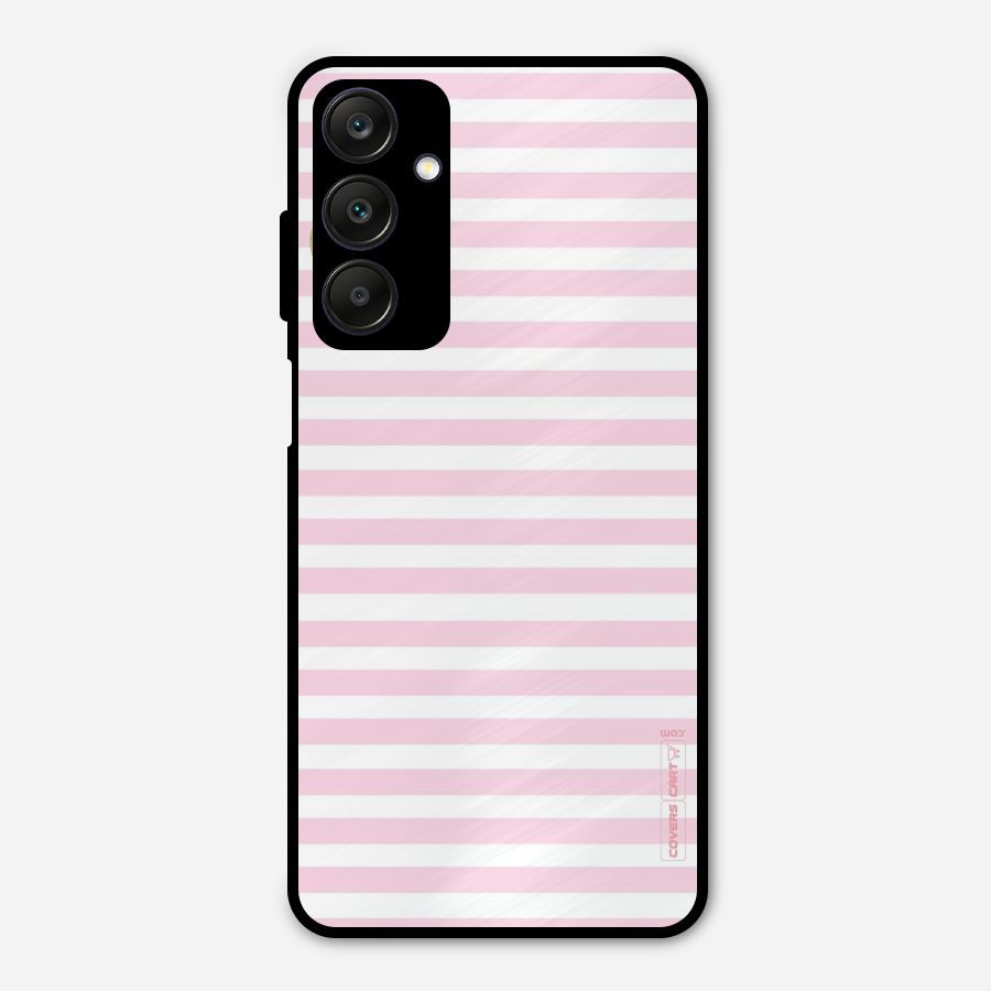Pink Stripes Metal Back Case for Galaxy A25 5G