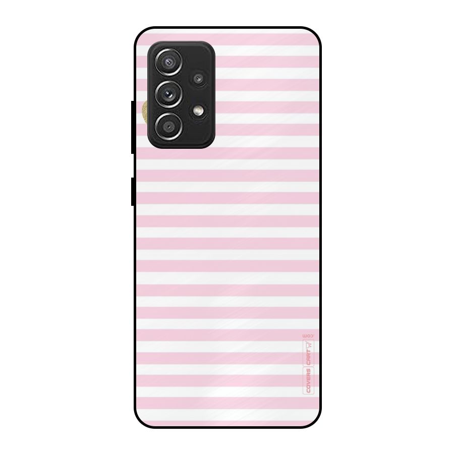 Pink Stripes Metal Back Case for Galaxy A52s 5G