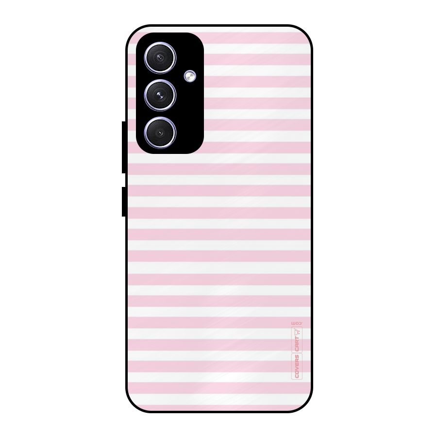 Pink Stripes Metal Back Case for Galaxy A54