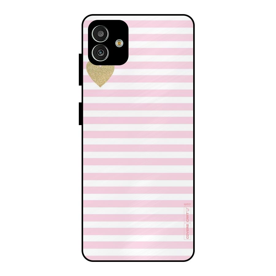 Pink Stripes Metal Back Case for Galaxy M13 5G
