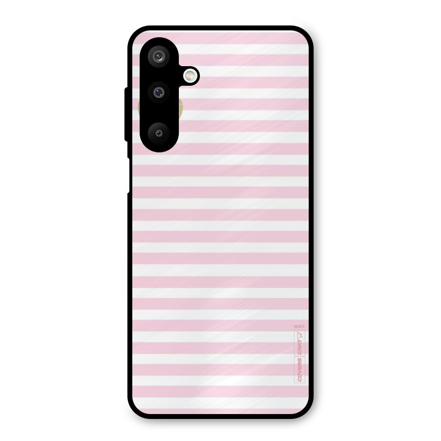 Pink Stripes Metal Back Case for Galaxy M16