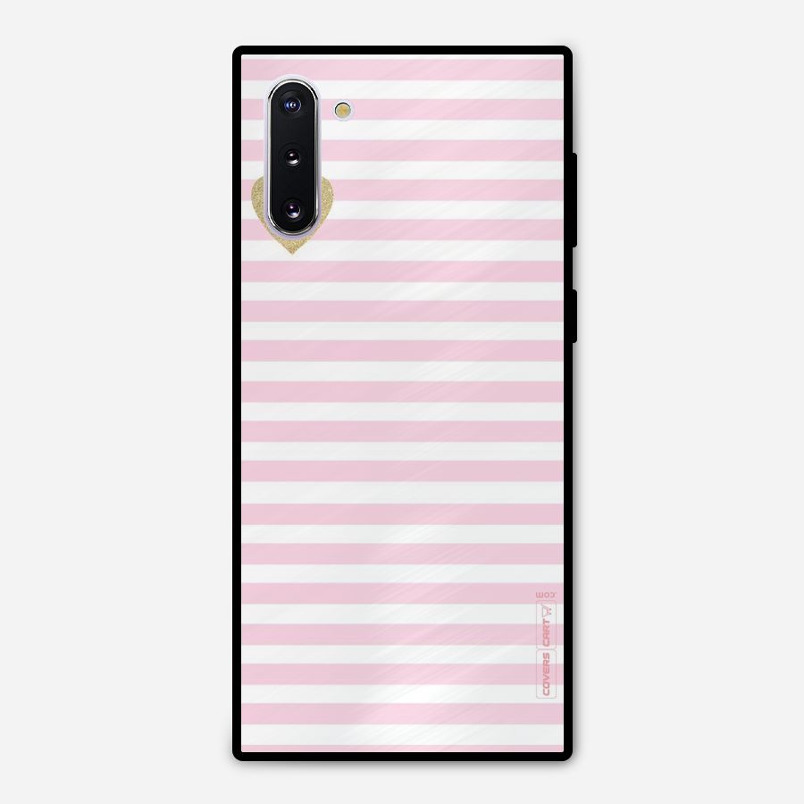 Pink Stripes Metal Back Case for Galaxy Note 10