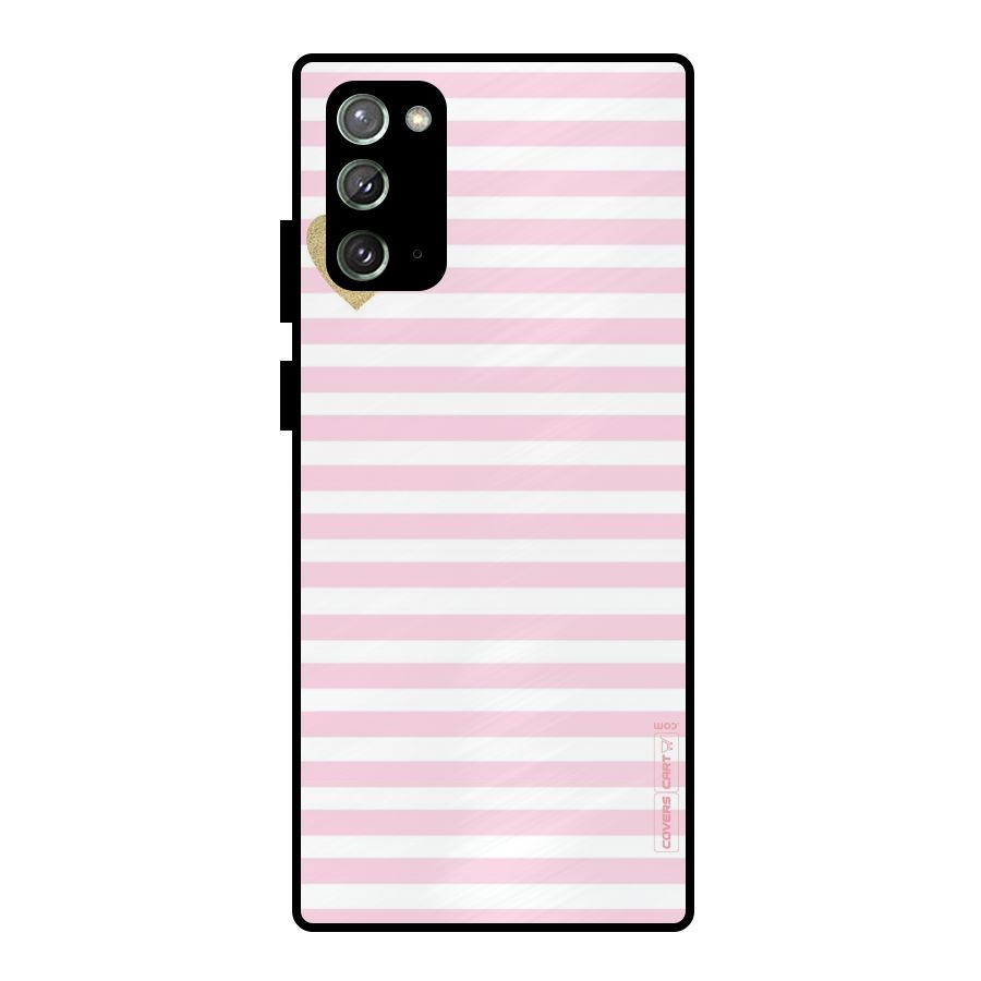 Pink Stripes Metal Back Case for Galaxy Note 20