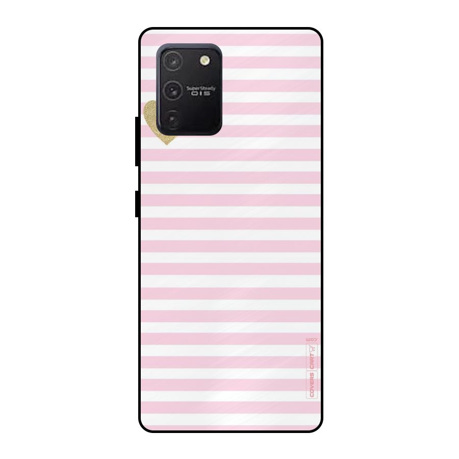 Pink Stripes Metal Back Case for Galaxy S10 Lite