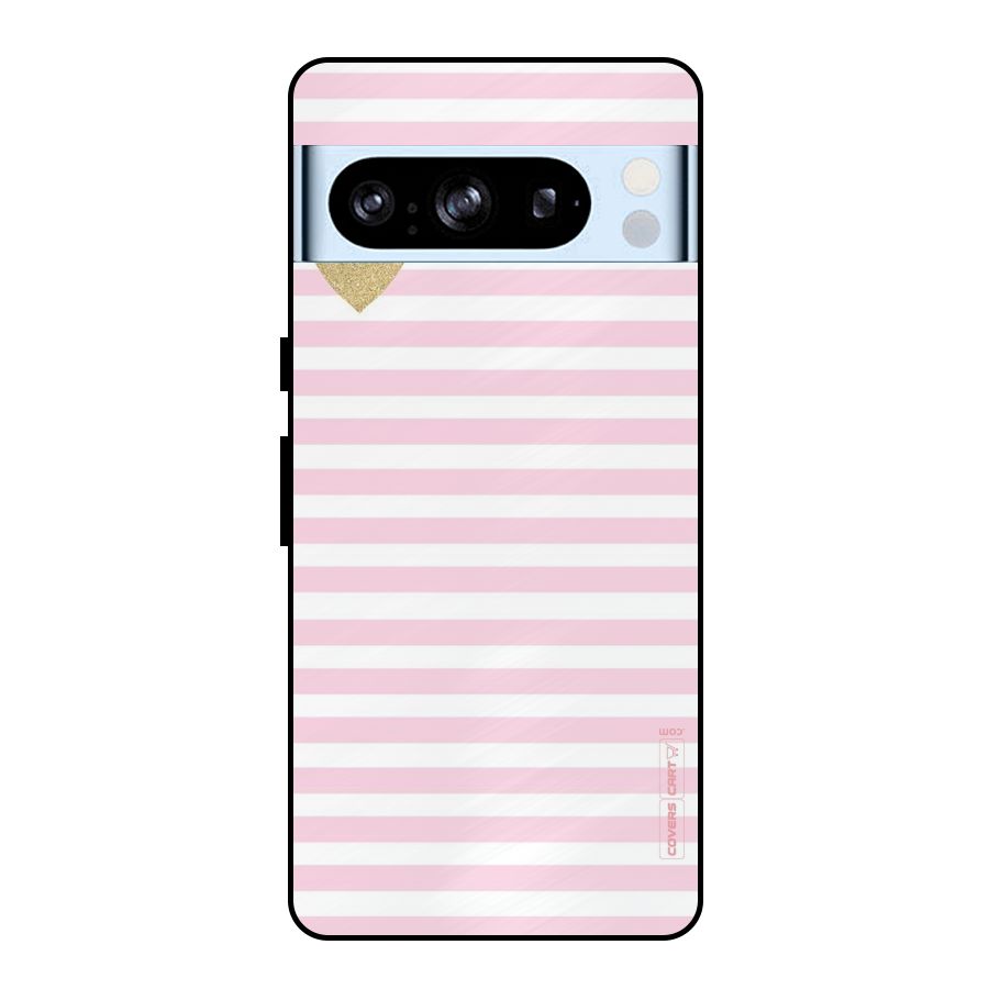 Pink Stripes Metal Back Case for Google Pixel 8 Pro