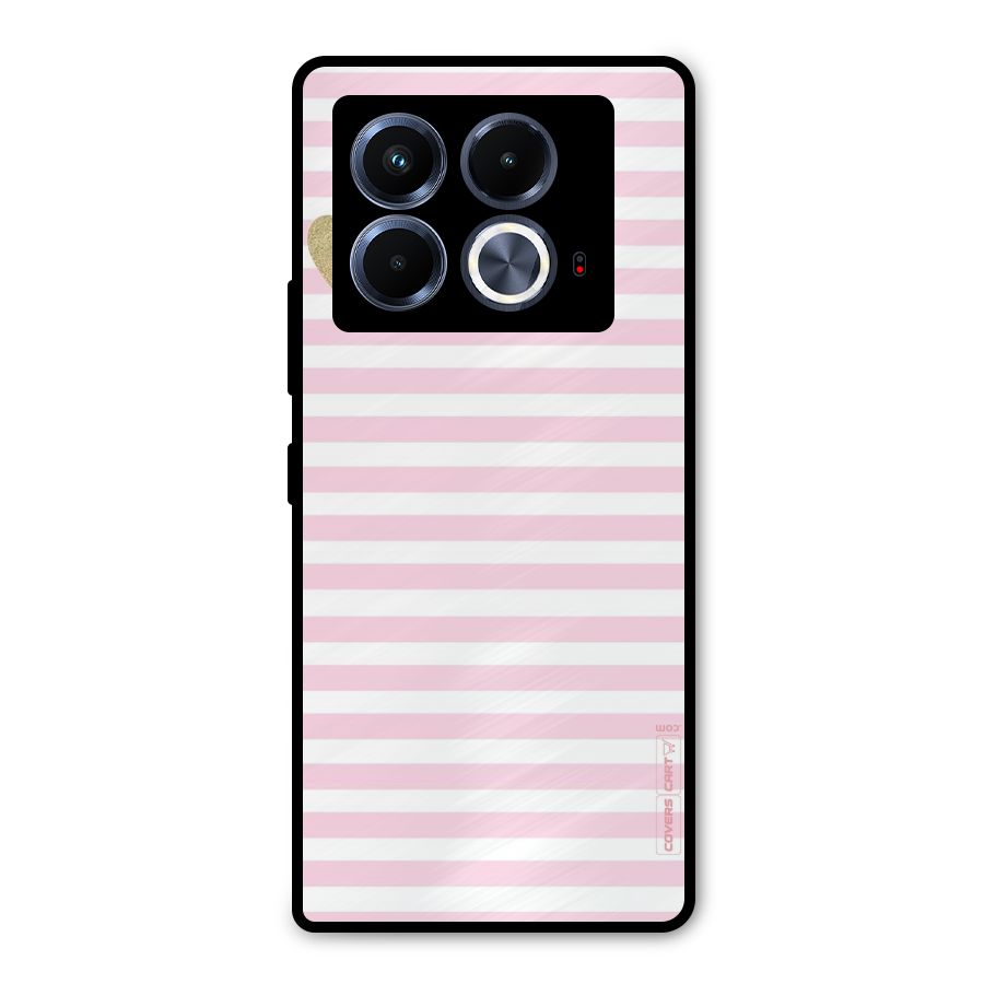 Pink Stripes Metal Back Case for Infinix Note 40 5G
