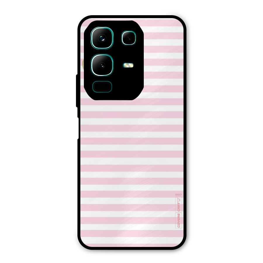 Pink Stripes Metal Back Case for Infinix Note 50x