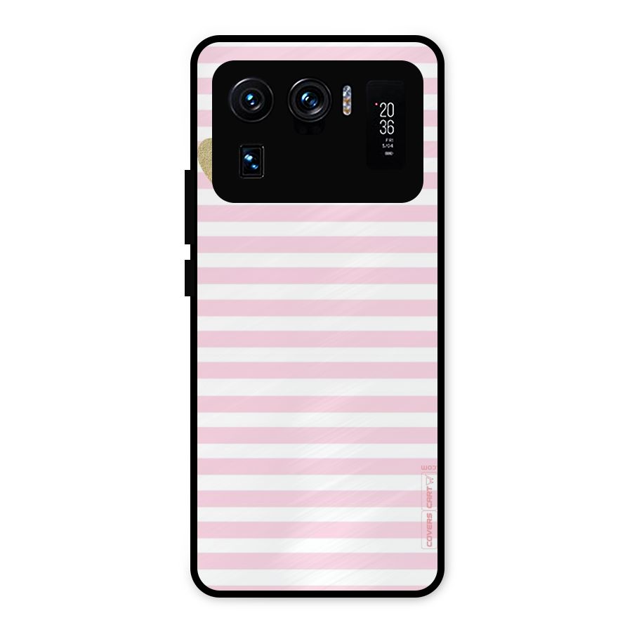 Pink Stripes Metal Back Case for Mi 11 Ultra
