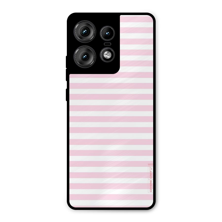 Pink Stripes Metal Back Case for Motorola Edge 50 Pro