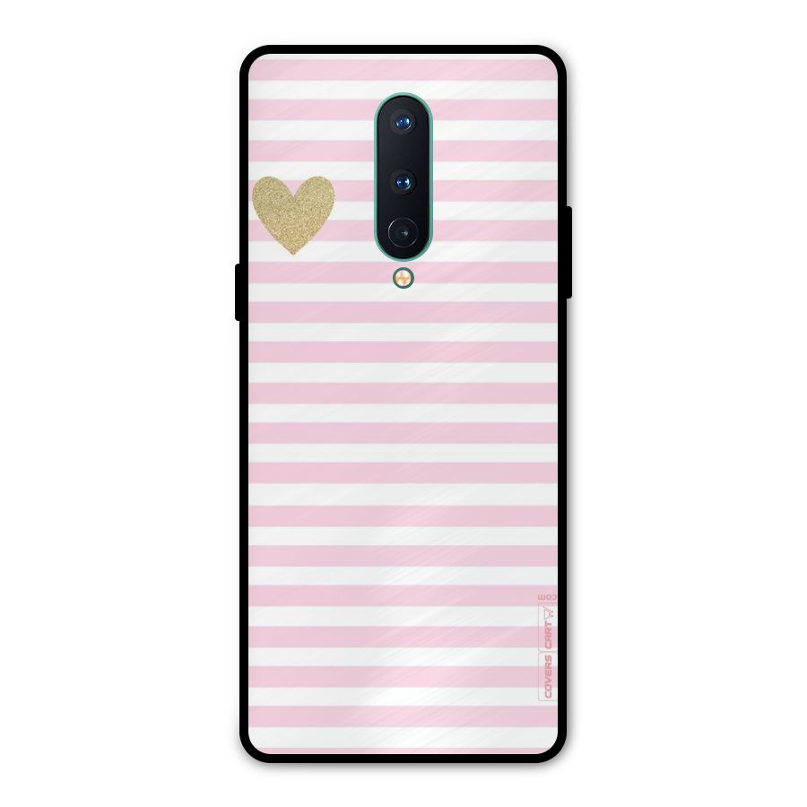 Pink Stripes Metal Back Case for OnePlus 8