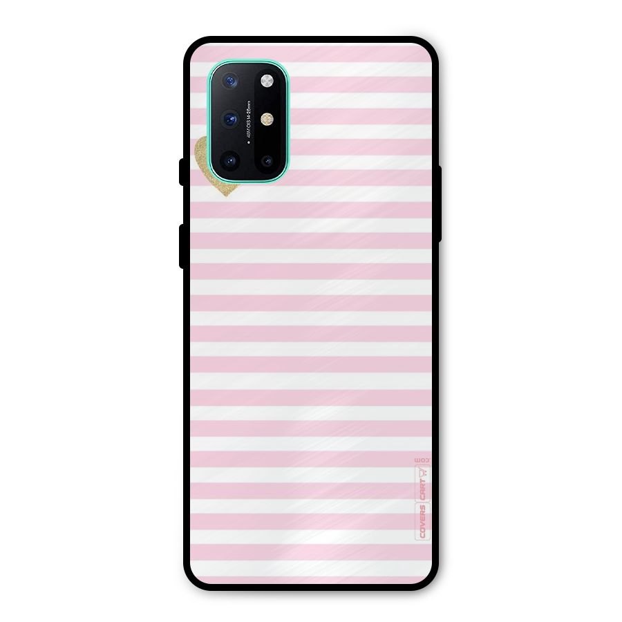 Pink Stripes Metal Back Case for OnePlus 8T