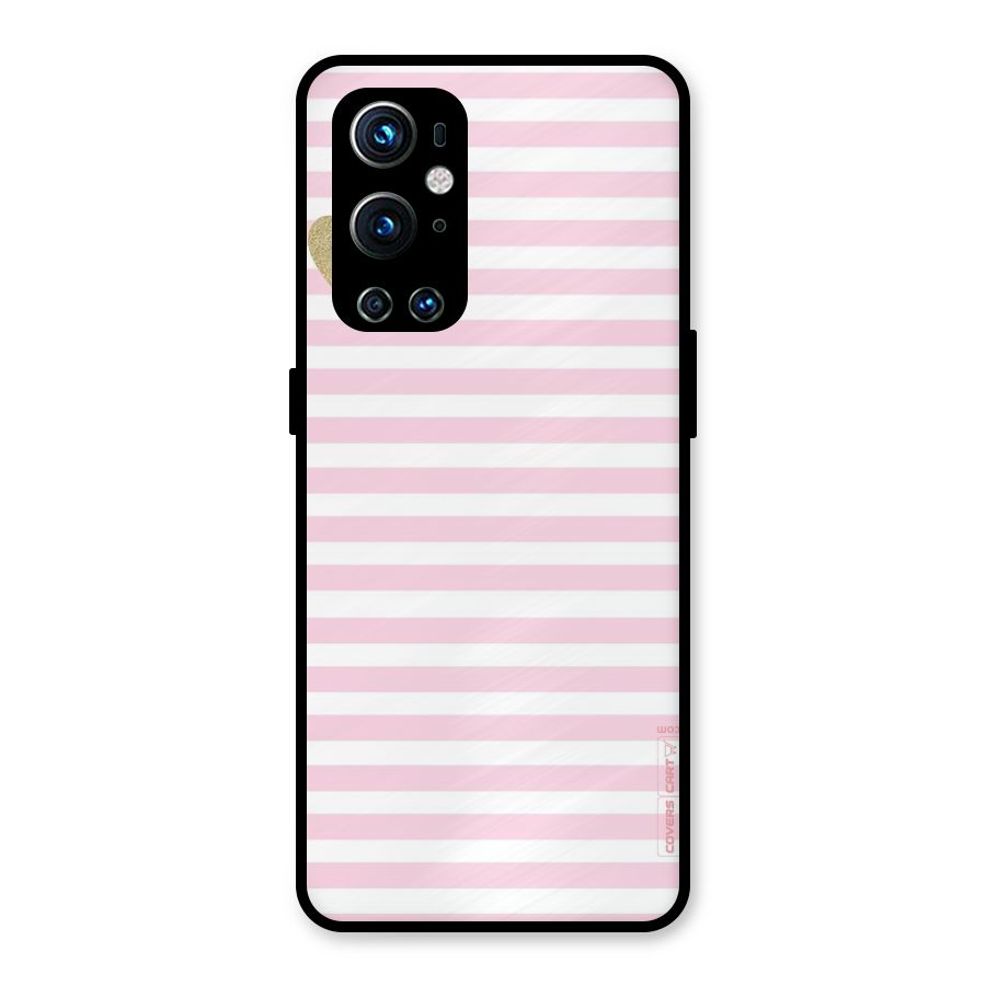 Pink Stripes Metal Back Case for OnePlus 9 Pro