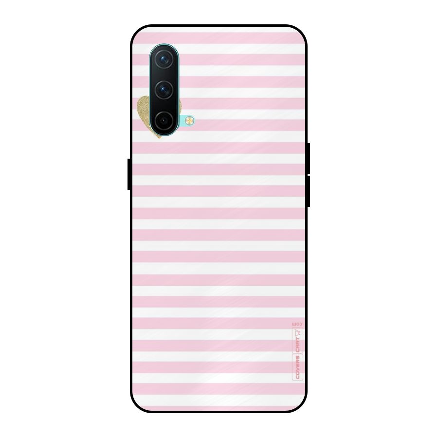 Pink Stripes Metal Back Case for OnePlus Nord CE 5G