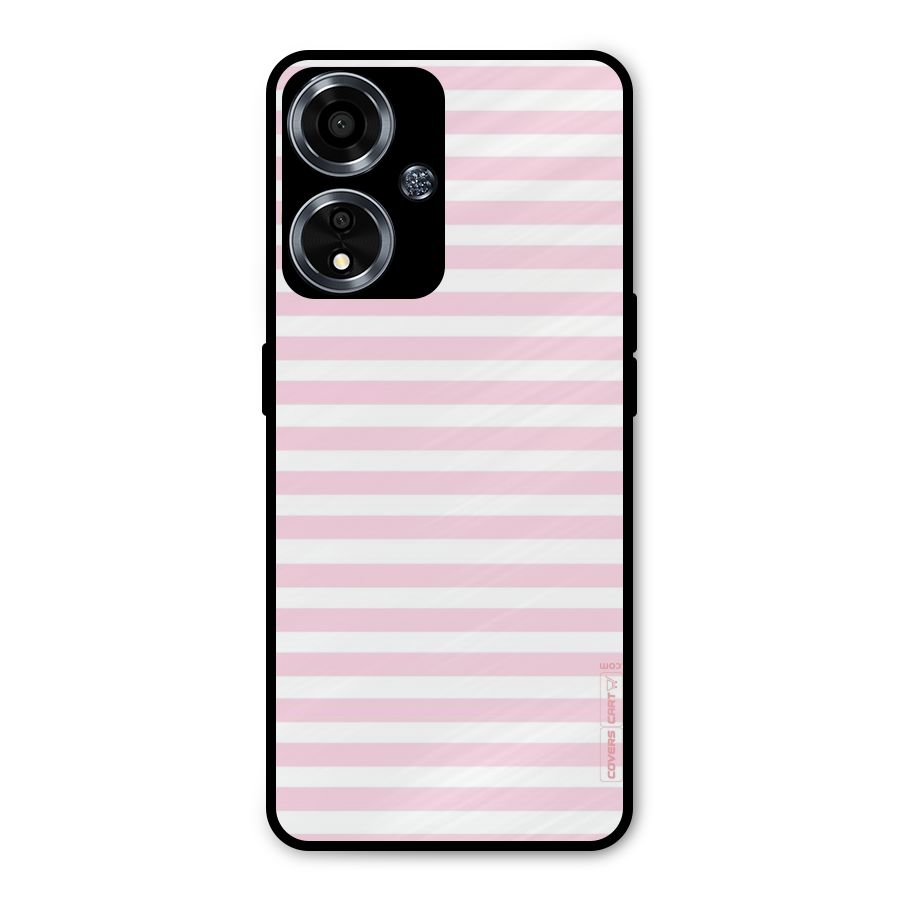 Pink Stripes Metal Back Case for Oppo A59