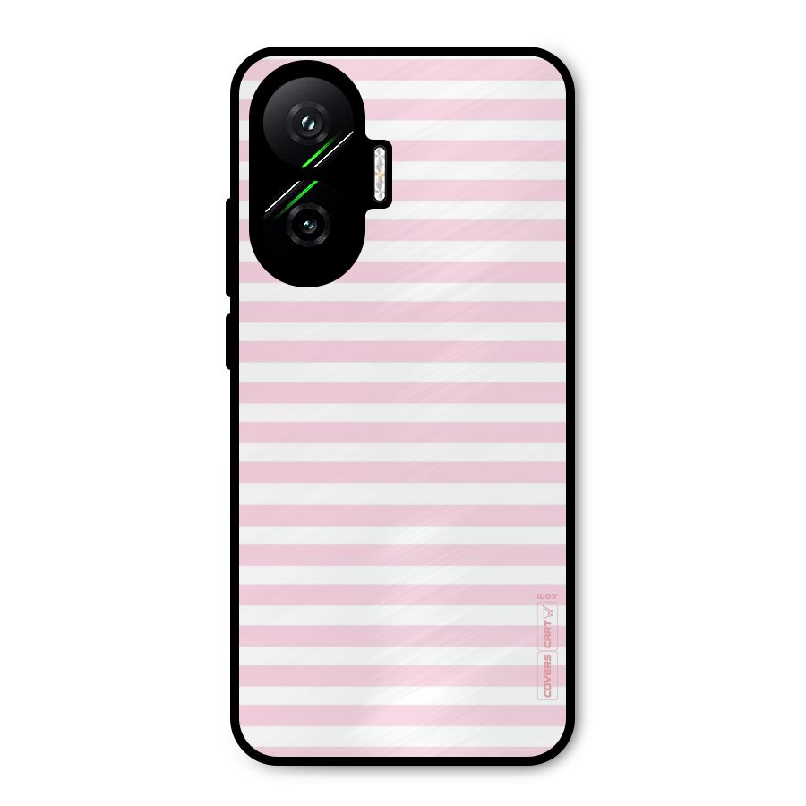 Pink Stripes Metal Back Case for Poco F7
