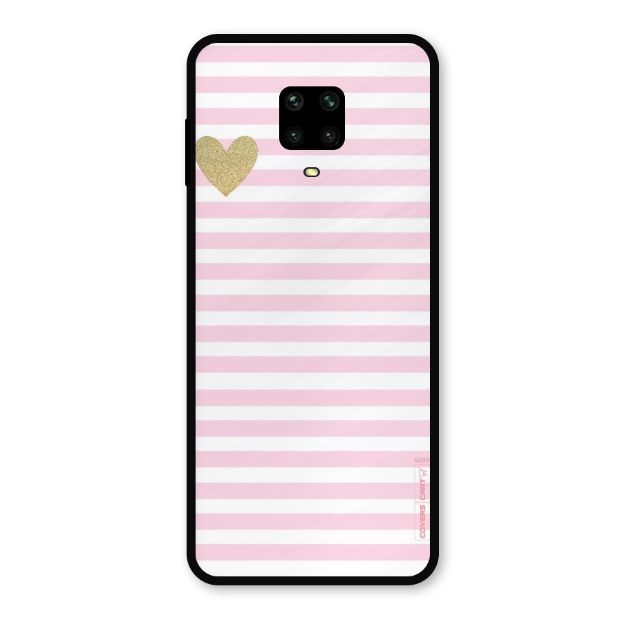 Pink Stripes Metal Back Case for Poco M2 Pro