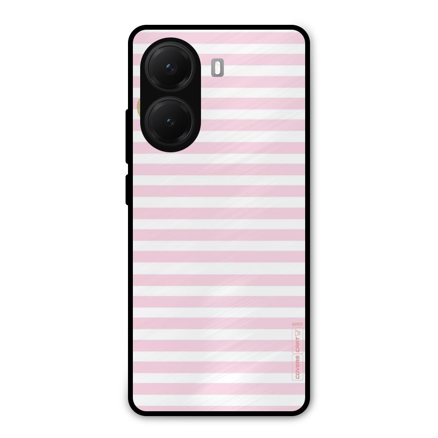Pink Stripes Metal Back Case for Poco X7 Pro