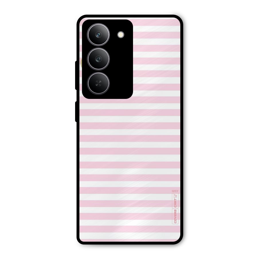 Pink Stripes Metal Back Case for Realme 14x