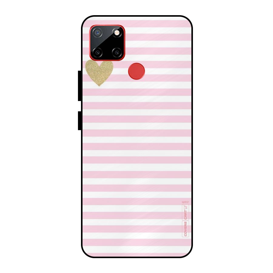 Pink Stripes Metal Back Case for Realme C12