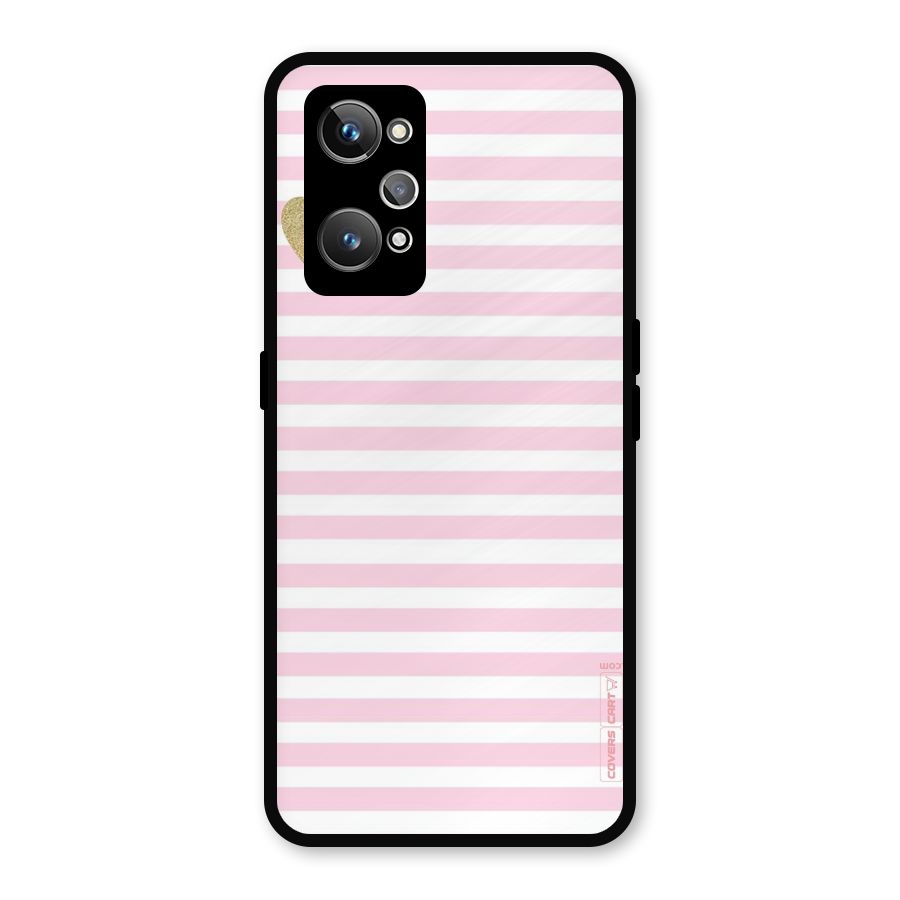 Pink Stripes Metal Back Case for Realme GT 2