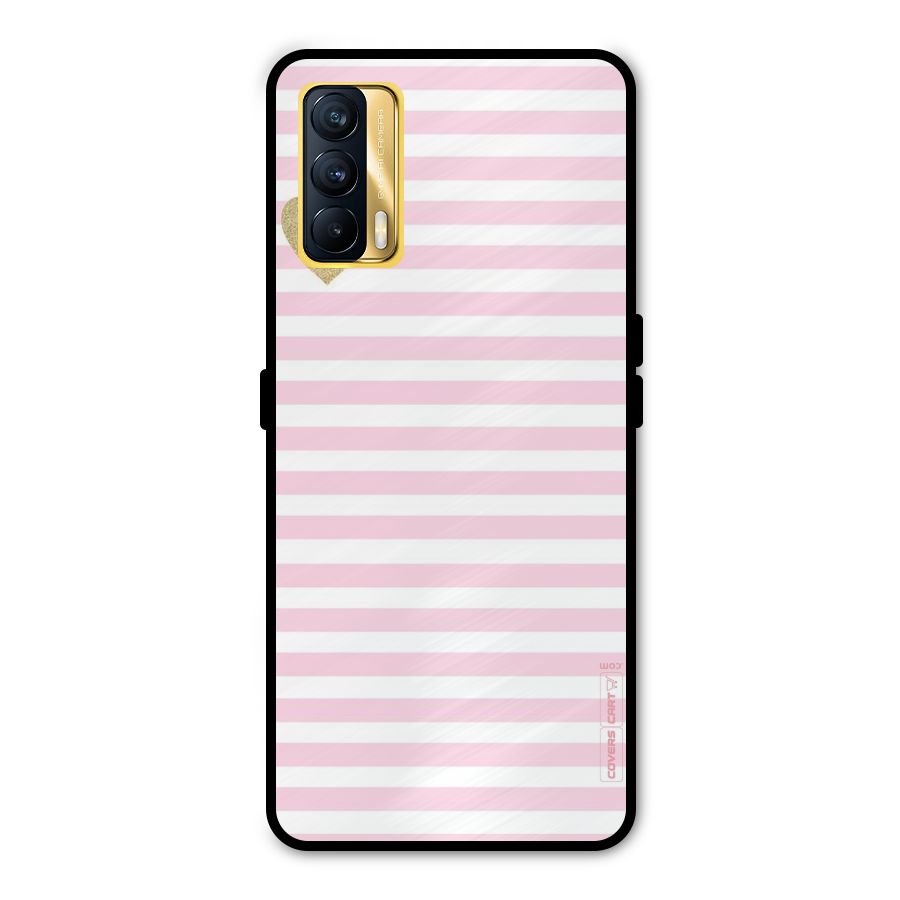 Pink Stripes Metal Back Case for Realme X7