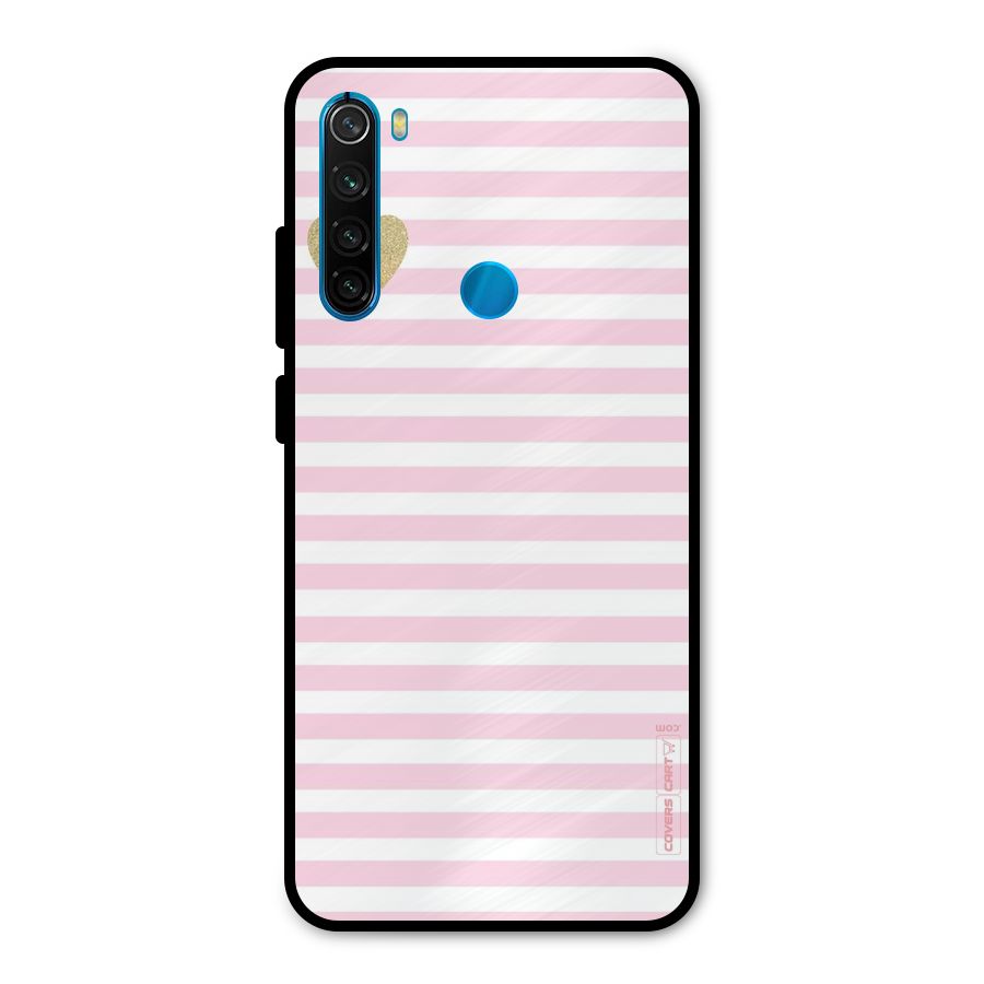 Pink Stripes Metal Back Case for Redmi Note 8