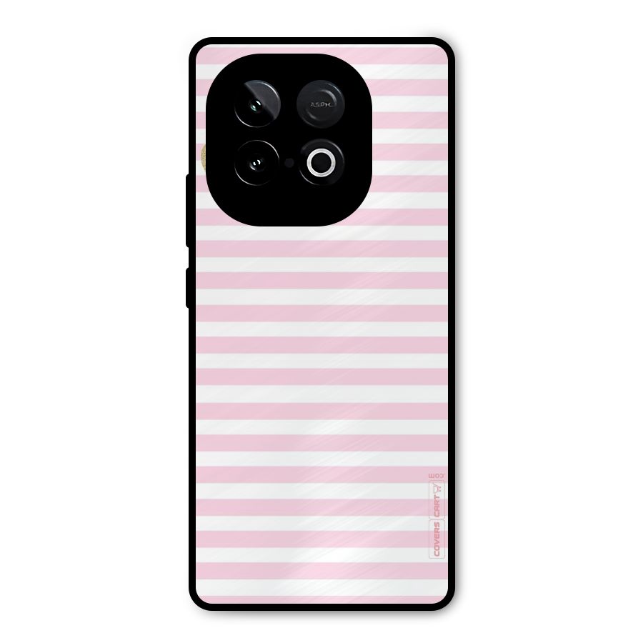 Pink Stripes Metal Back Case for iQOO Neo 10