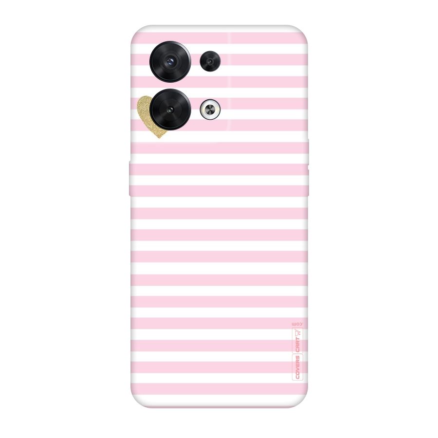 Pink Stripes Original Polycarbonate Back Case for Oppo Reno8 5G