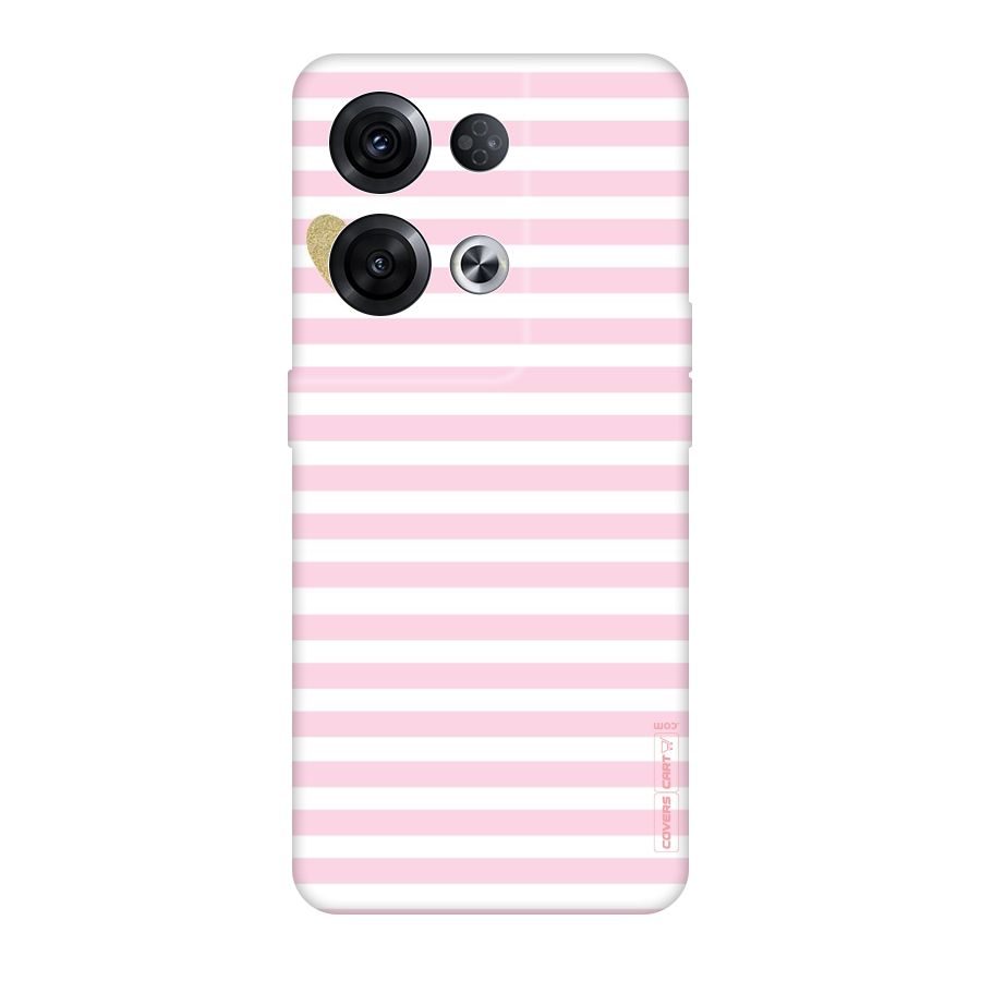 Pink Stripes Original Polycarbonate Back Case for Oppo Reno8 Pro 5G