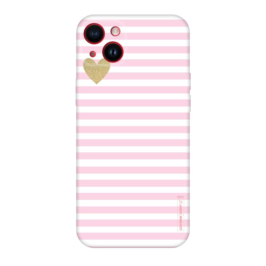 Pink Stripes Original Polycarbonate Back Case for iPhone 14 Plus
