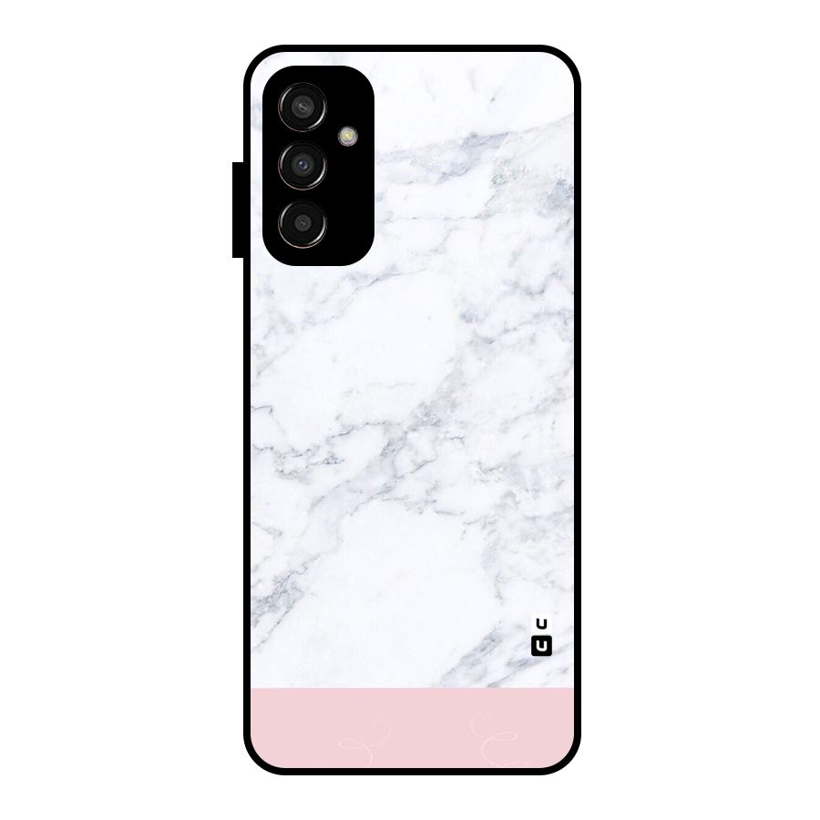 Pink White Merge Marble Glass Back Case for Galaxy F13